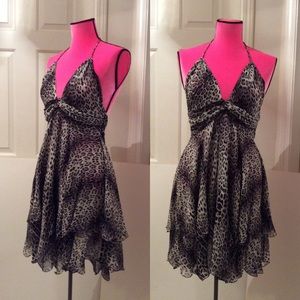 New silk Roberto Cavalli halter dress, limited ed.
